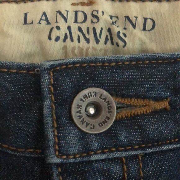 Lands End Canvas Low Rise Taille Basse Boot cut Jeans SIZE 28 - Picture 2 of 4